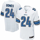 Nike Men & Women & Youth Lions #24 Gomes White Team Color Game Jersey,baseball caps,new era cap wholesale,wholesale hats